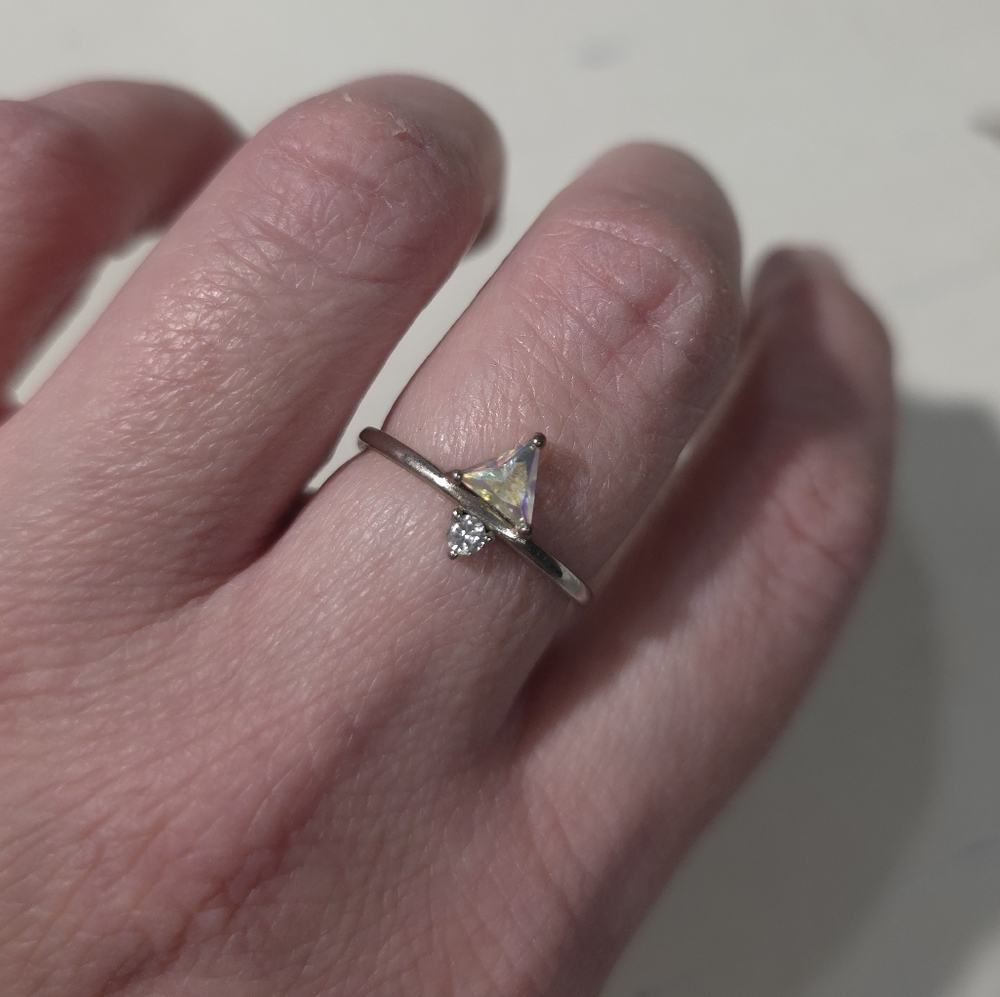 Fragrant Jewels x Swarovski AB 925 Ring sz 8